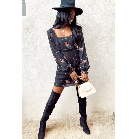 Show Me Your Mumu Helen Floral Dress Black Pink Size Small New With Tag - Picture 2 of 15